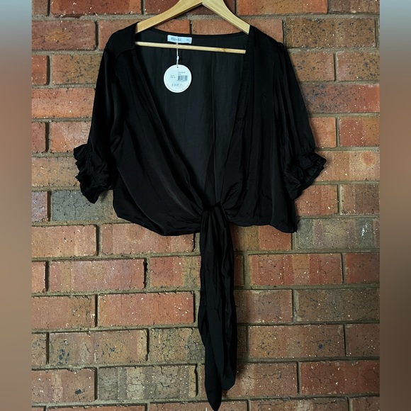 Bolero top with tie at the front. Black. You + All. Size 20. New with tags - Picture 9 of 11